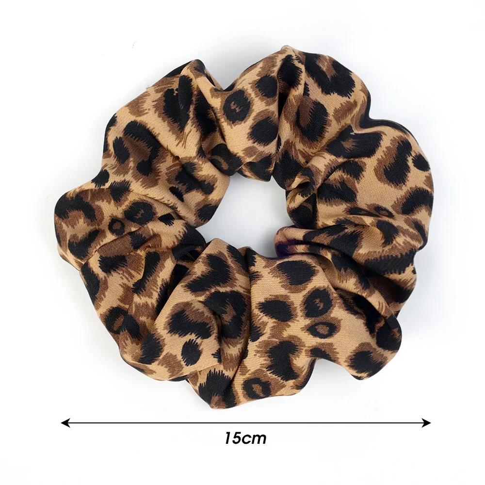

2 шт. Винтажная резинка для волос с леопардовым принтом, эластичная резинка для хвостика, эластичная повязка на голову, веревка, женские, для девочек, креативные модные аксессуары для волос