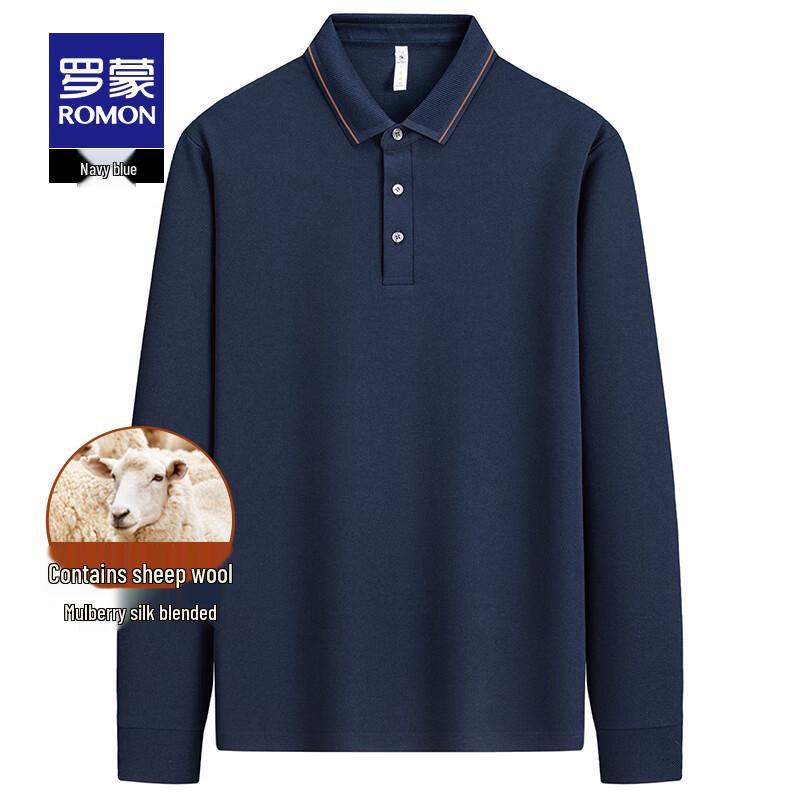 Romon Men s 2025 Autumn Casual Lapel Polo Shirt 4XL