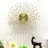 European Light Luxury Wall Clock High-End Iron Art Decor Creative No Drill Wall Mount Clocks for Living Room Home Wall Mount