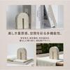 Hyack Object Interior Room Ornament Resin Scandinavian Style Brown Arch-shaped Bookend