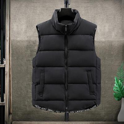 Daunenweste aus Baumwolle mit individuellem Logo für Herren - dickere Jacke für Herbst/Winter