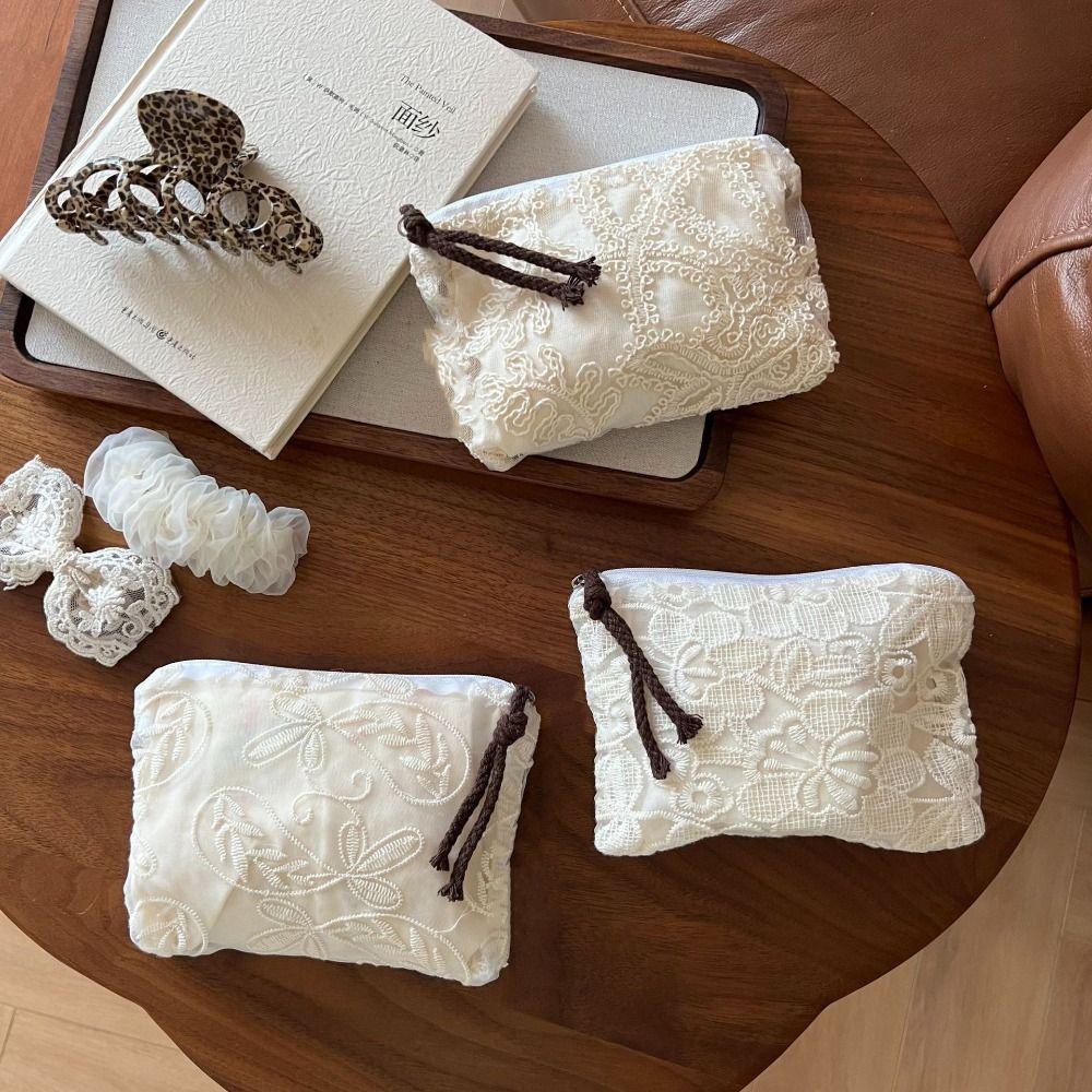Organza Lace Embroidered Storage Bag Flower Jewelry Storage Bag Home Supplies