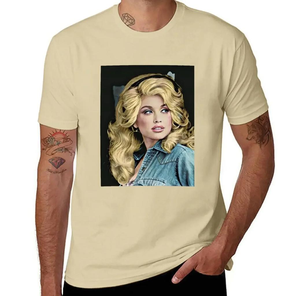 Vintage Dolly Parton Geschenk für Liebhaber T-Shirt lustig süße Kleidung Tierdruck für Jungen Trainingsshirts für Männer