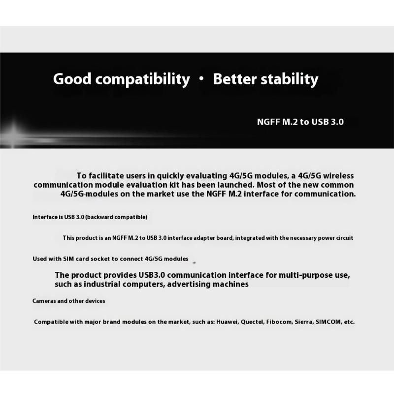 1 Set Dw5821E M2-Ngff Dw5811E Dw5816E Em7455 L860-Gl Usb3.0 Expansion Card For 3G/ 4G/ 5G Lte Module M2 Usb Adapter