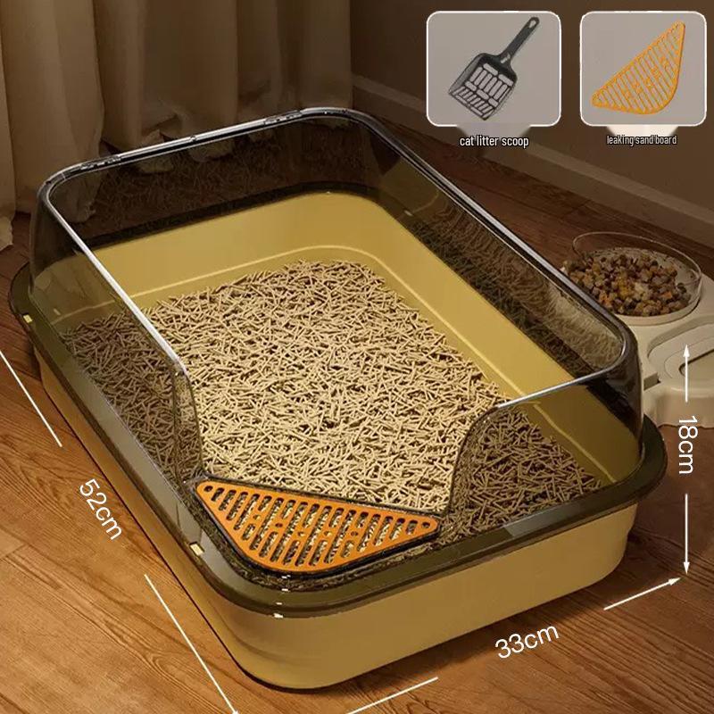 Jumbo Semi-Enclosed Anti-Tracking Cat Litter Box