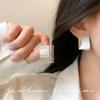 Design Sense Geometric Rhombus Smart Metal Pure Silver Needle Earrings New Trendy Temperament Advanced Earrings Women