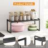 Expandable kitchen Countertop Organizer Stackable Cabinet Shelf Organizers Space Saving Spice Rack Pantry Storage for Bathroom