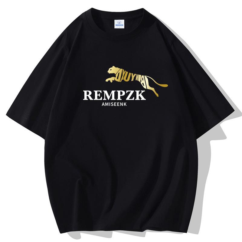 Golden Leopard Man's Short Sleeves Loose T-shirt 100% Cotton Casual Tee Size S-5XL