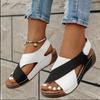 Women's Summer Cross-Border Platform Sandals - Plus Size, Open Toe, Thick Sole, Magic Tape Closure, European & American Style (Size 43)