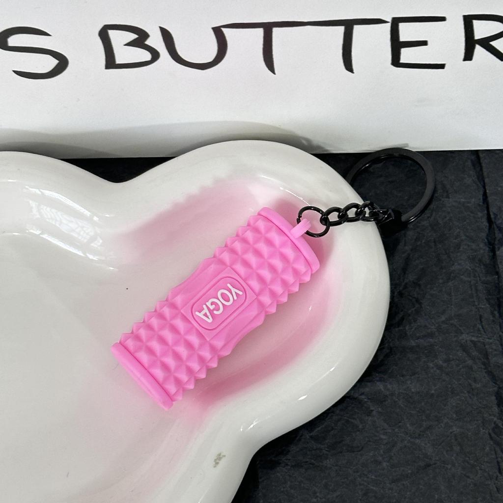 Miu Series Dumbbell Plate Keychain: Trendy Fitness Accessory & Sports Jewelry Gift