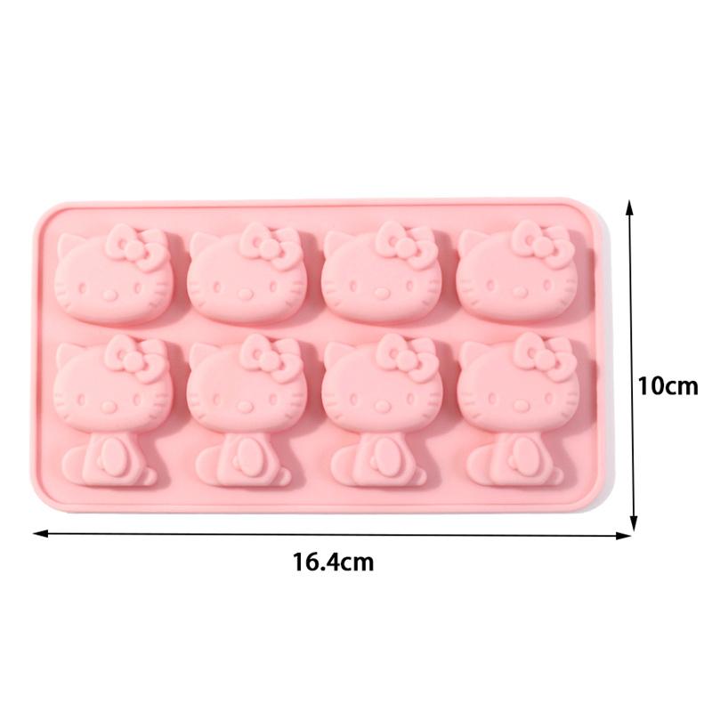 Creative Cute Cat Silicone Summer Ice Block Mold Cartoon Diy Chocolate Biscuit Mold Baking Tool Homemade  Drip Mould Gift