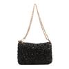 Personalized Sequin Small Bag for Women's New Niche Texture One-shoulder Crossbody Bag Temperament Simple Chain Small Square Bag