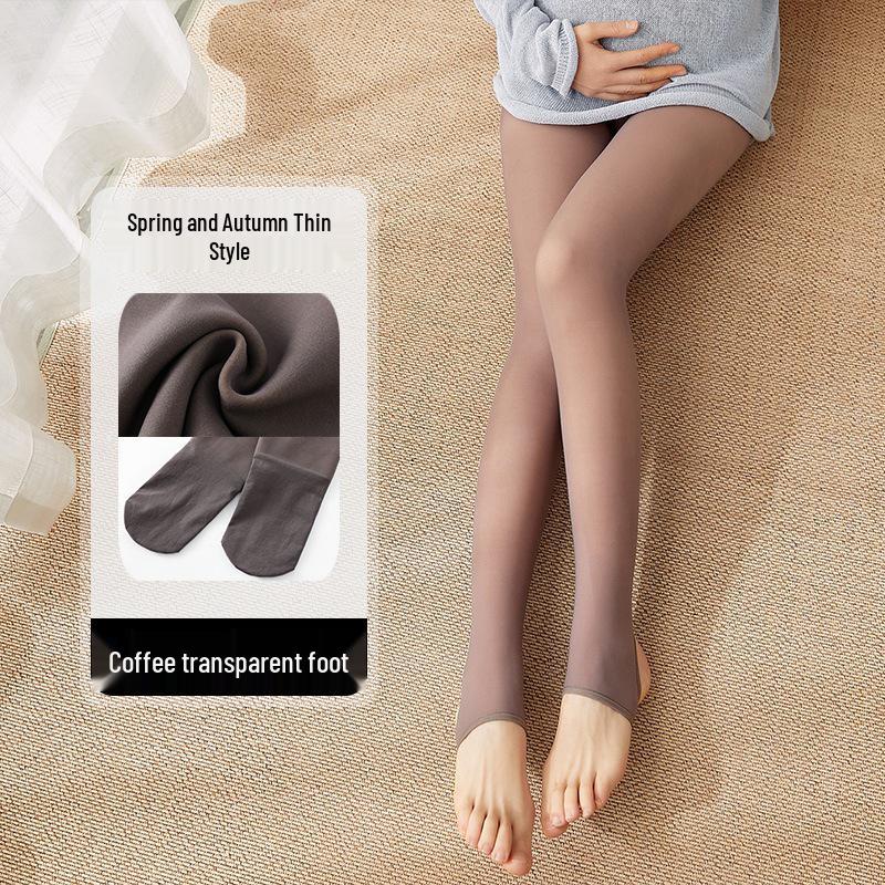 

Maternity Sheer Black Tights - Plus Velvet, Spring/Winter Nude Feel, Warm Base Layer One Size