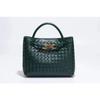 Borsa da donna alla moda e di nicchia, con fiocco, metallo intrecciato a mano e tracolla monospalla casual e capiente.