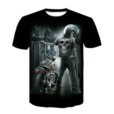 Nová Motorka Skull 3D tričko Muži Ženy Móda Hip Hop Tričko Streetwear Pulovr Tričko Košile Hombre Tops Trička