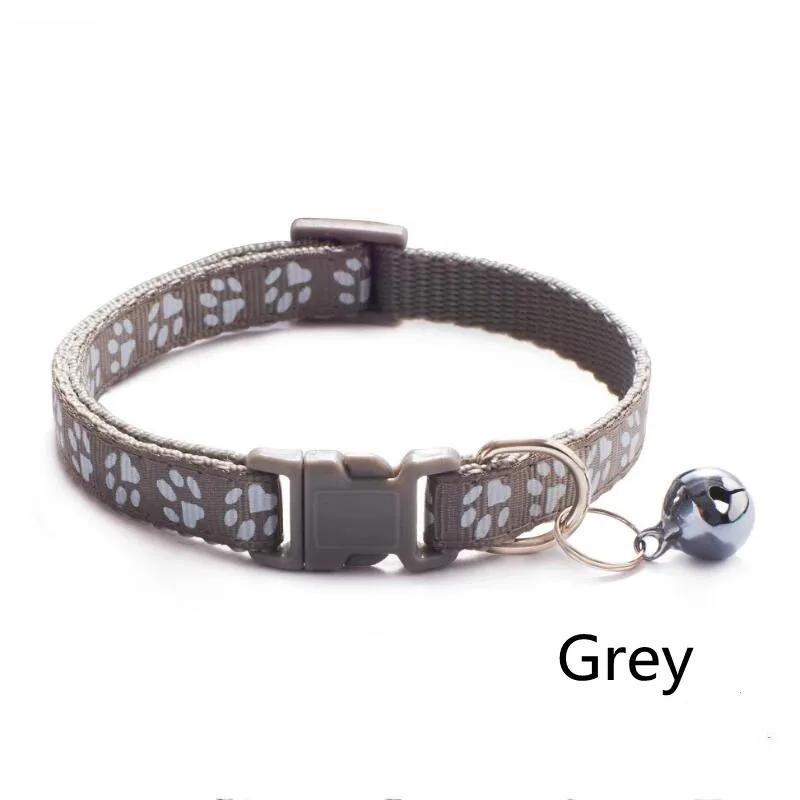 1/3/6/12/18 Peças Coleira Sino para Gato de Estimação Quente Coleira para Cachorro Estampada Gato Multicor Opcional Anel de Pescoço Coleira de Corda para Gato Suprimentos para Animais de Estimação