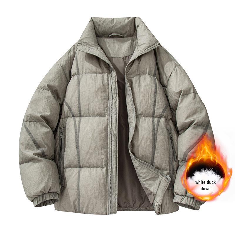 2025 Men s Winter Stand Collar Zipper Casual Down Jacket L