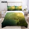 Good Morning Duvet Cover Set Microfiber Coffee Rose Cozy Breakfast Twin Bedding Set Double Queen King Size 2/3pcs Quilt Cover
