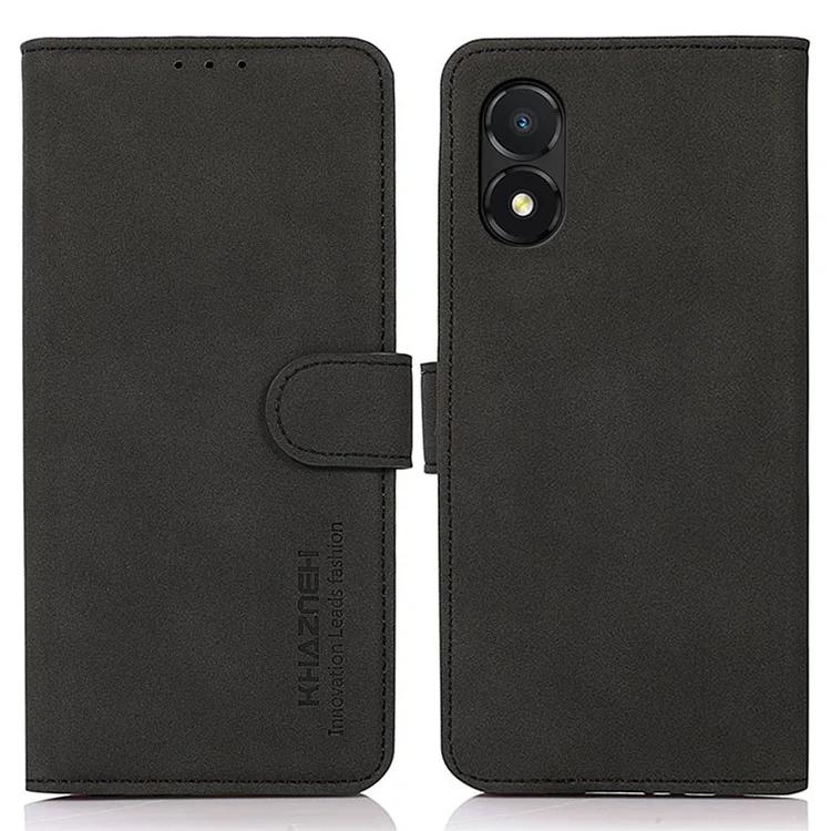 

For Honor X5 4G Leather Phone Case Anti-scratch Magnetic Stand Wallet Cover with Textured Surface