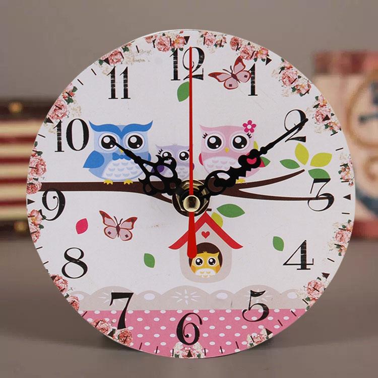 12cm Large Wall Clock Vintage Wall Clock Round Silent Clocks Wall Mount Wooden Carft Living Room Decor Room Ornaments