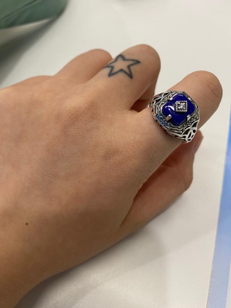 925 Silber Film "The Vampire Diaries" Caroline Forbes Ring Klaus Daylight Elena Sunshine Lapislazuli Tyler