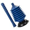 Blue Thickened Bellows Toilet Plunger Heavy Duty High Suction for Apartment Bathroom Clog Cleaning