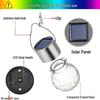 Solar-Powered Crackle Glass Hanging Lamp - Outdoor Waterproof Garden Decoration