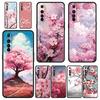 For Realme GT Neo 2 3 3T 5 Case For Realme 12 11 5G 10 9 8 5G 7 6 GT5 GT3 GT2 Pro Plus C21 C11 C25 C35 Cover Cherry Blossom Tree