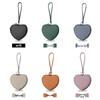 Genuine Leather Heart-Shaped Coin Purse for Women - Cute Korean Style Handheld Wallet for Coins, Lipstick, & Earphones.
