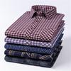 New Fashion Shirts For Men's Long Sleeve Spring Autumn Soft Regular-fit Brushed Single Pocket Checked Comfort Casual Plaid Shirt