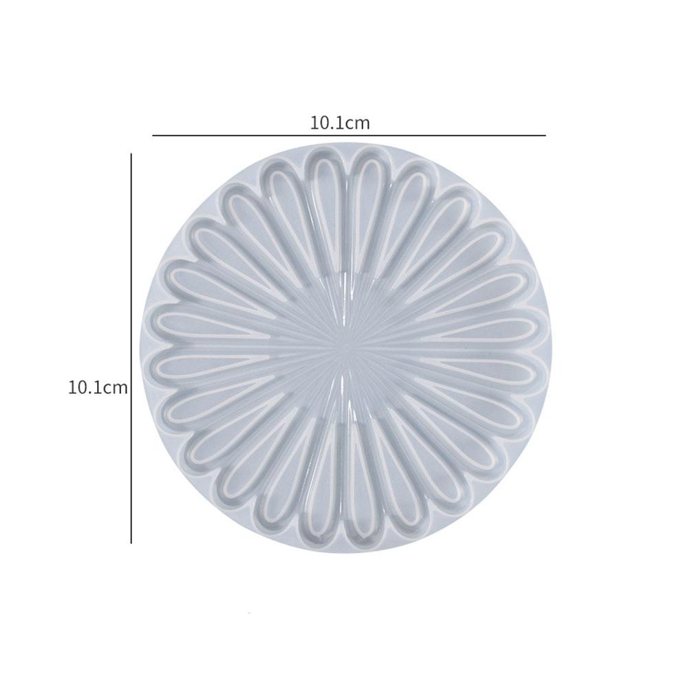 1PC DIY Round Epoxy Resin Mold Hollow Out Coaster Mandala Flower Tray Cup Mat Silicone Mould DIY Home Decor Making