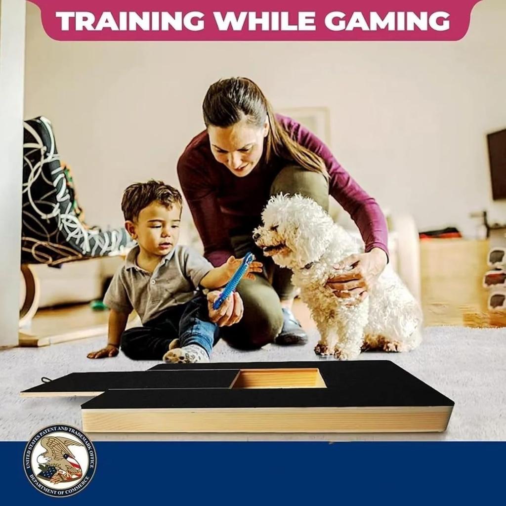 Dog Nail Scratch Board: Stress-Free Nail Trimming for Dogs, Non-Slip Scratch Mat, Includes 3 Sandpaper Replacements for Healthy Nails