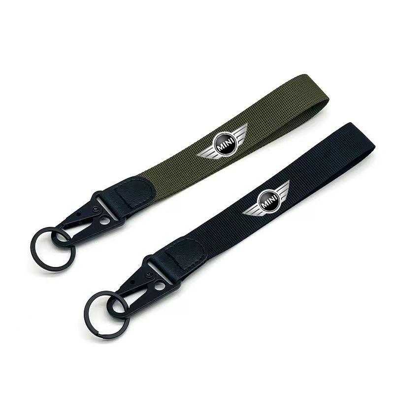 Breloczek do kluczy samochodowych motocyklowych Smycz do telefonu Pasek na klucze Breloczek do Mini Cooper One JCW F54 F55 F56 F57 F60 R50 R52 R53 R55 R5 Akcesoria