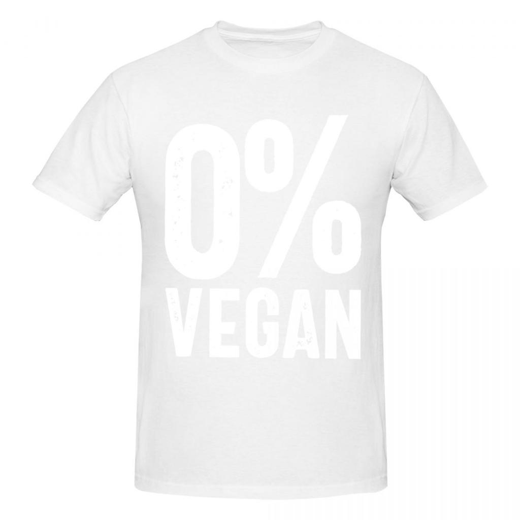 Unisex 0 Vegan Vegetarian T Shirt Vintage Plus Size Cotton Sleeve Custom Tshirt Unisex