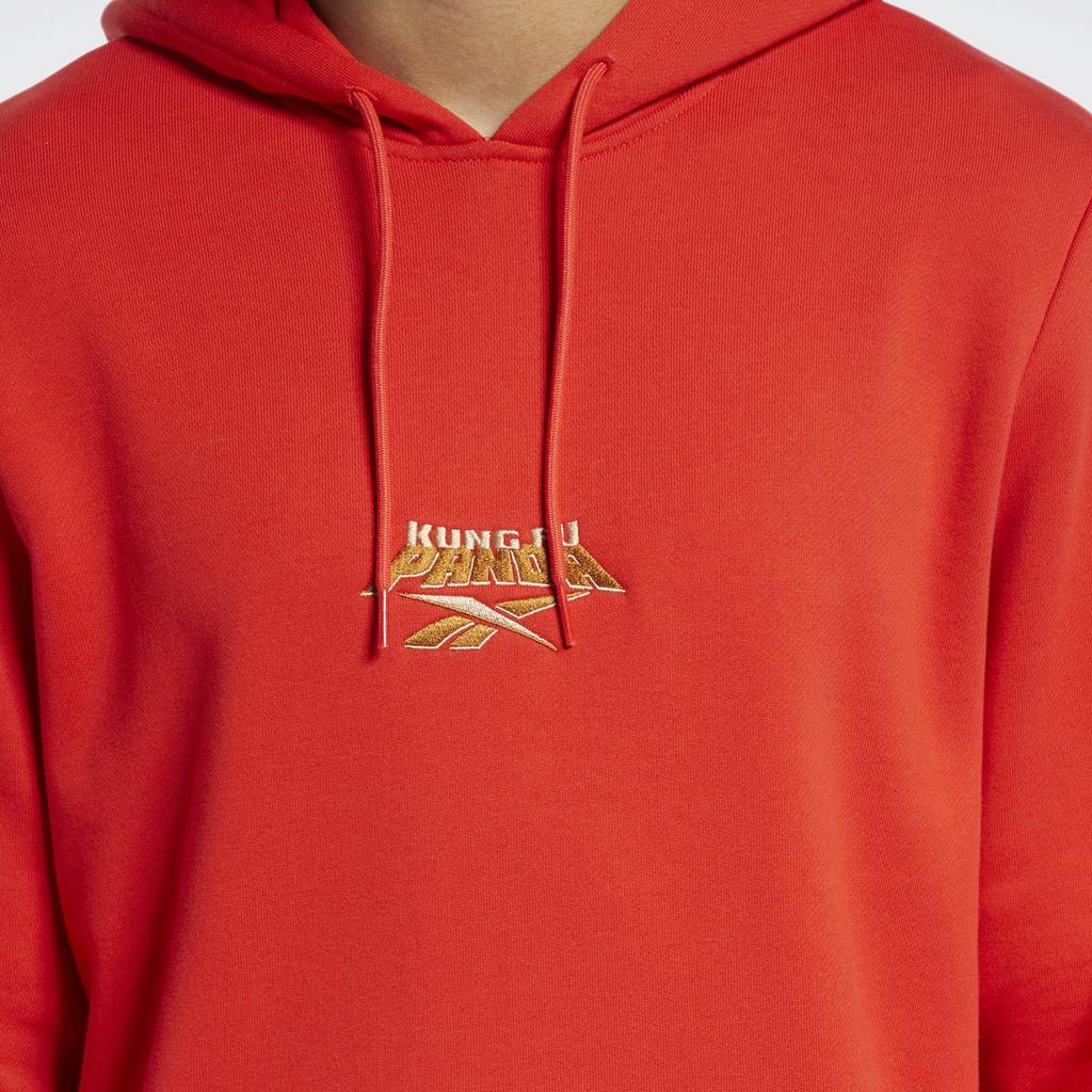 Reebok X Kung Fu Panda Letter Print Hooded Sweatshirt Men Sweatshirt Red H18402