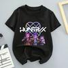 K-POP Saja Boys Print Short-Sleeved Spring Family Clothing for Boys and Girls Cute Cotton T-shirt for Boys and Girls