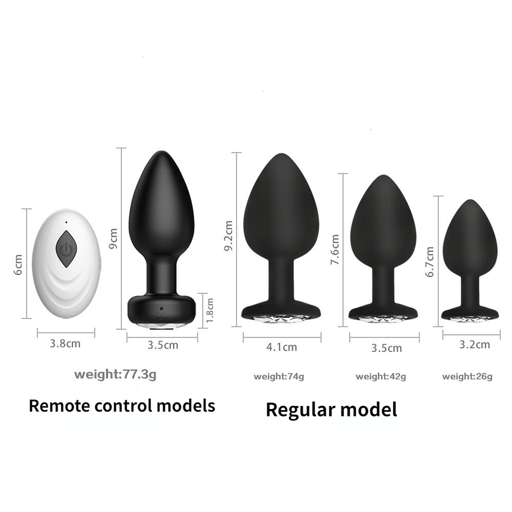 Vibrating Butt Plugs Dildo Vibrator Prostate Massage Wireless Remote Control Anal Plug G-spot Stimulator Sex Toys For Man/Woman