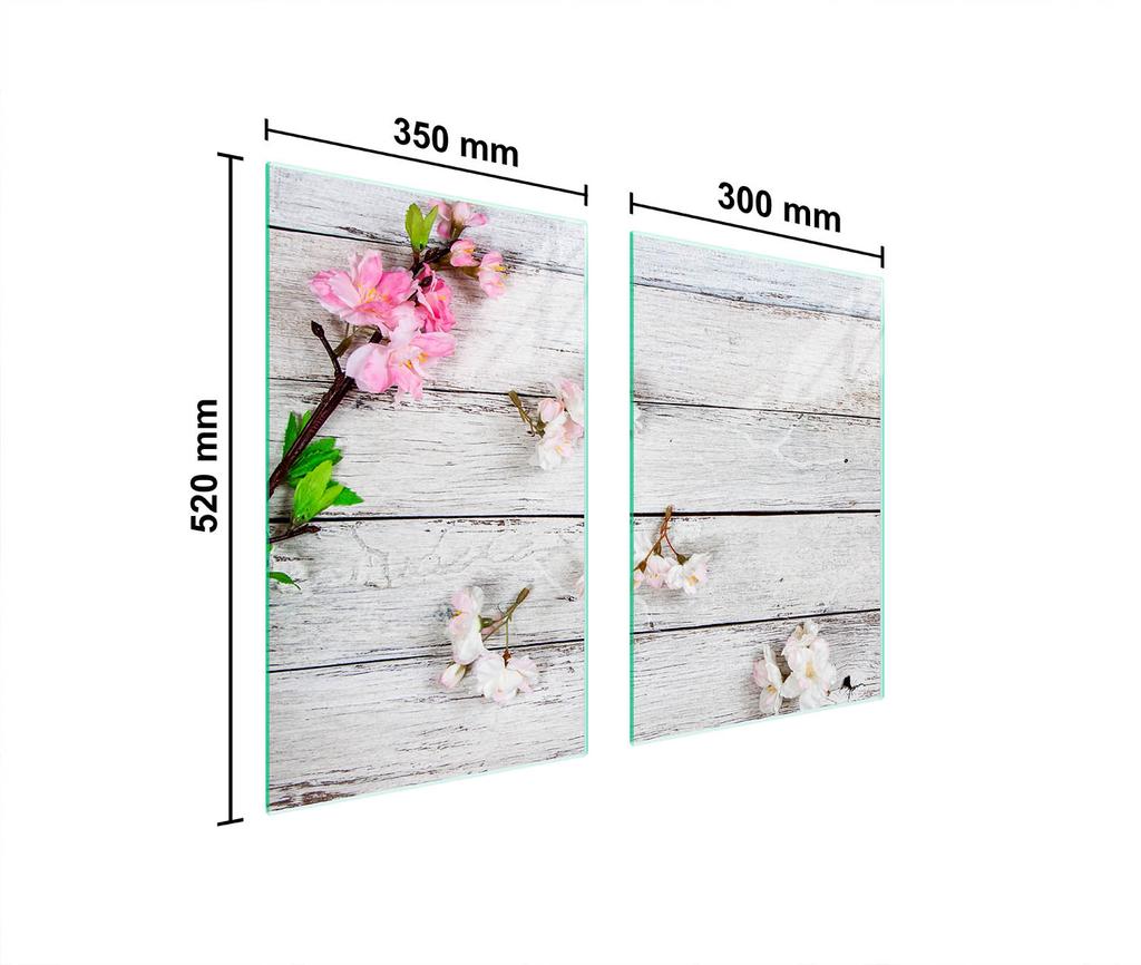 PLACA PROTECTORA DE CRISTAL PARA COCINA 65x52 MADERA