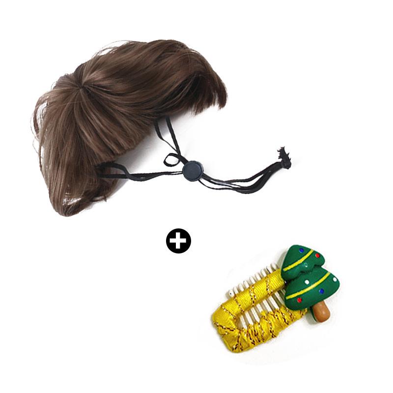 

Тематические рождественские очаровательные аксессуары для волос питомца, милые заколки-парики для собак для веселого праздника Christmas Tree Brown