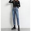 2022 Winter Korean Stytle Fashion Keep Warmhigh Waist Comfortable Loose Casual Denim Pants Warm Fleece Harajuku Streetwear Jeans