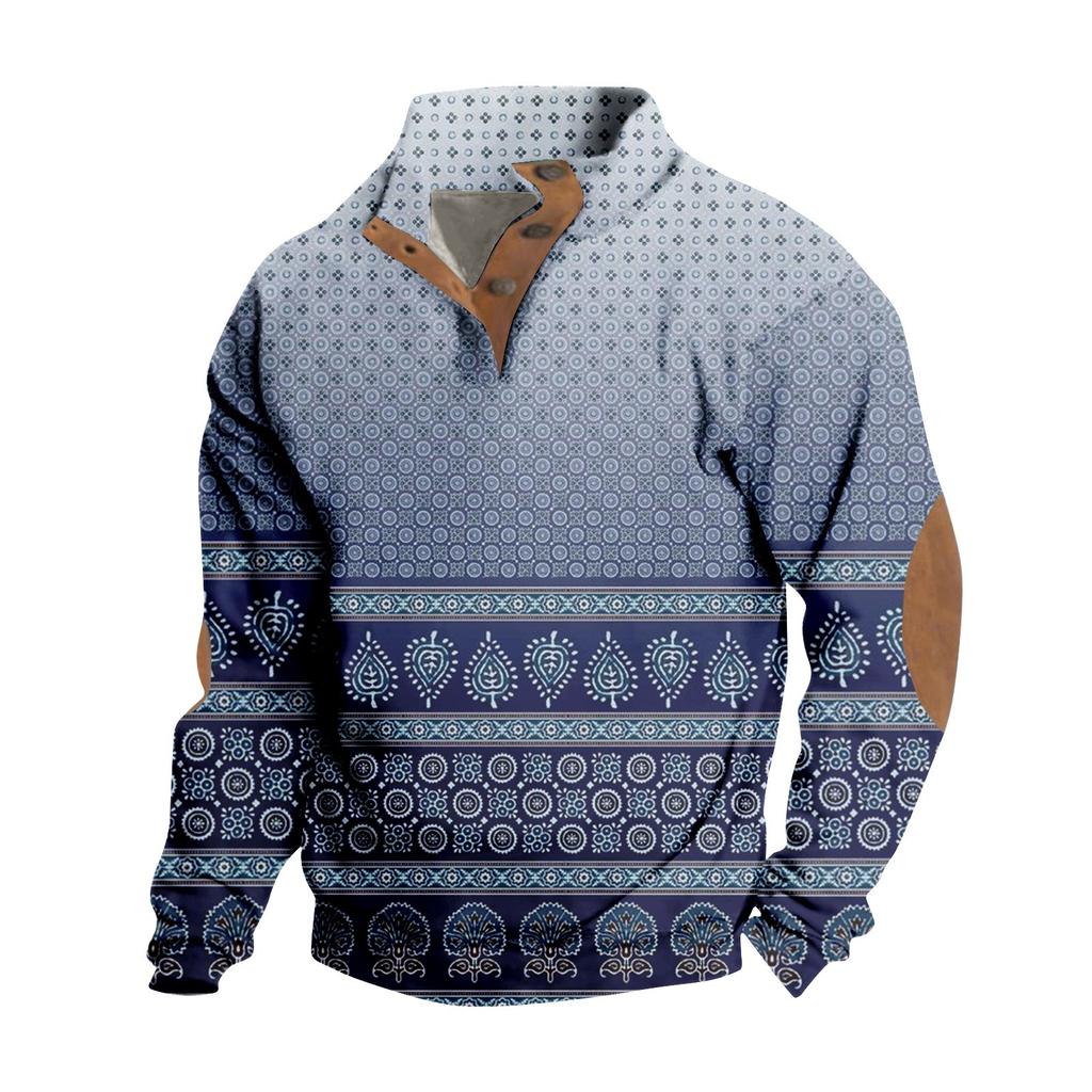 Men's Standing Collar Sweatshirt Is Outdoor Casual Sweaters Tops