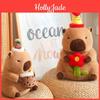 Entzückendes Capybara Plüschtier mit Cartoon-Blumendesign für gemütliche Wohnkultur