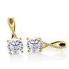 Stunning 4 Carat Gold Moissanite Earrings for Women Luxury Gift Box Passes Diamond Tester Real 925 Silver Dangle Earrings