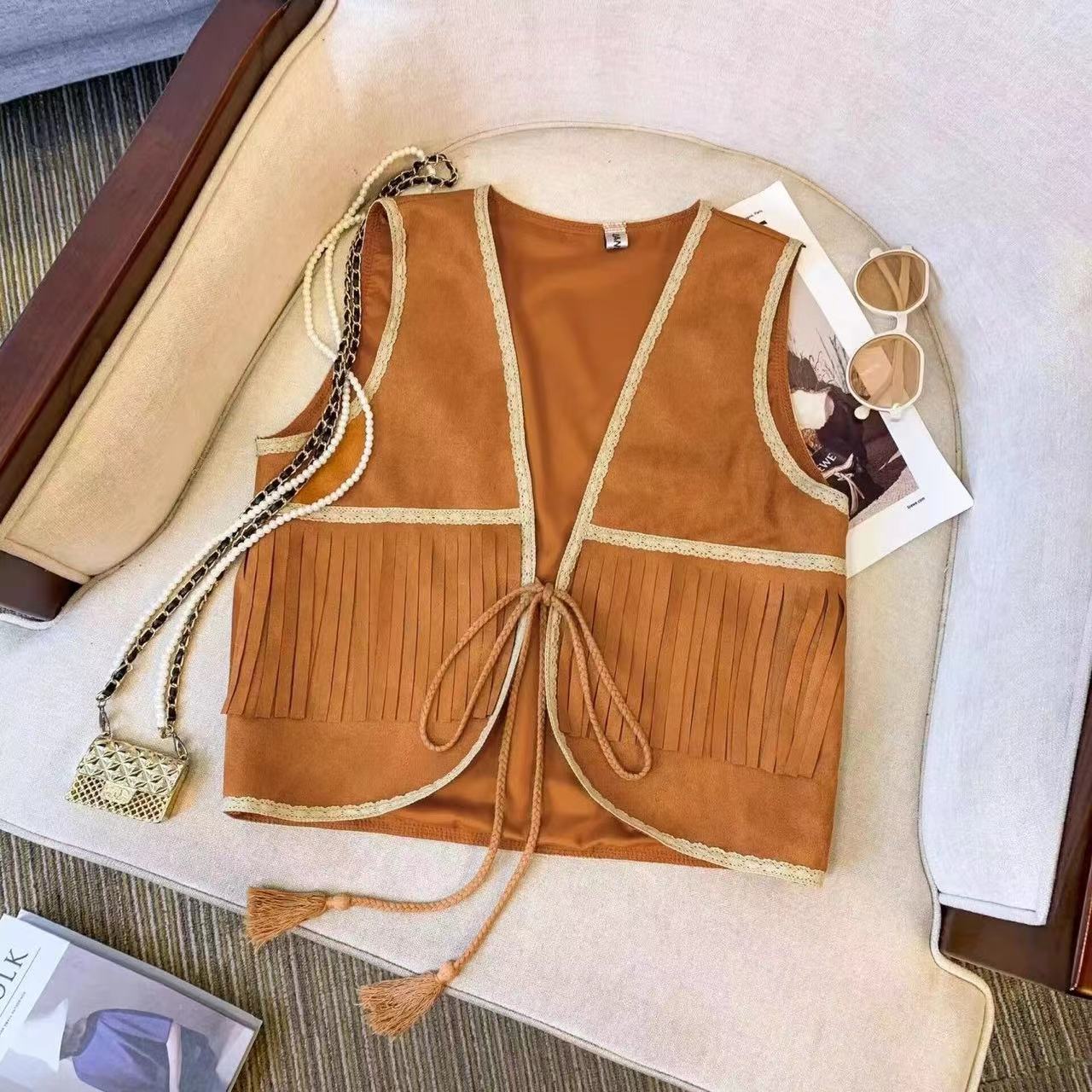Retro Ethnic Style Dress Vest For Tourist Photography Desert Vacation One Size