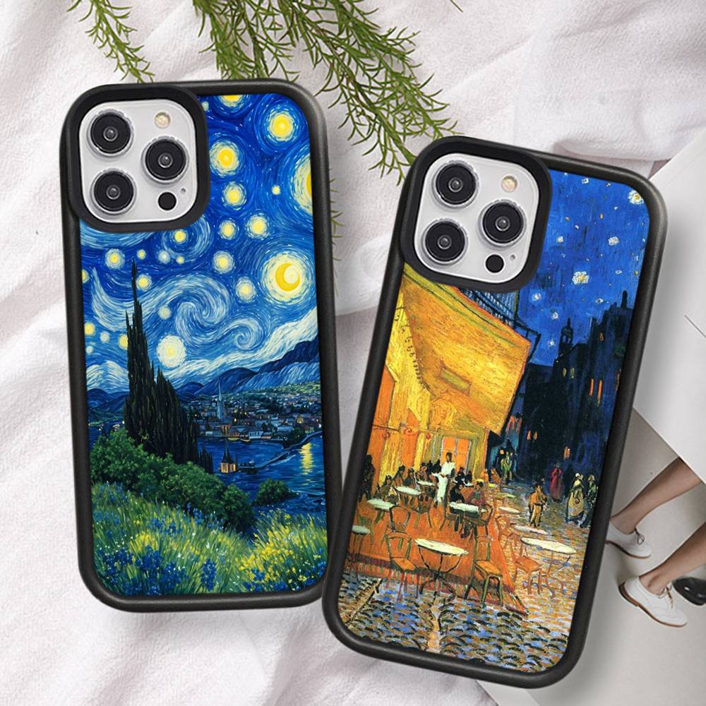 Art Vincent Van Gogh Phone Case For iPhone 17 16 15 14 13 Plus 12 11 Pro Max PC+TPU Cases Back Cover