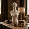 Busto Manichino Femminile Stile Boutique con Copertura in Tessuto Robusto