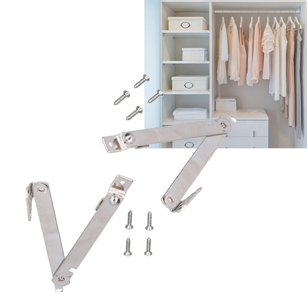2pcs Efficient Folding Support Hinges With Screws Door Stay Hinge Small Lid Support Hinges Windows
