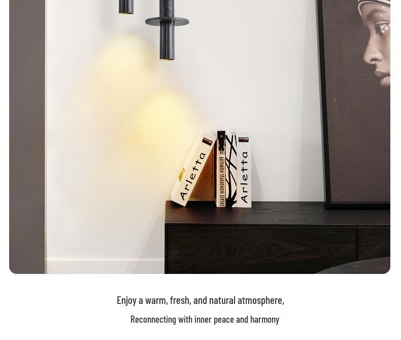 Black Hole Stone Mid-Century Minimalist Pendant Light for Bedroom, Dining Room, or Bar