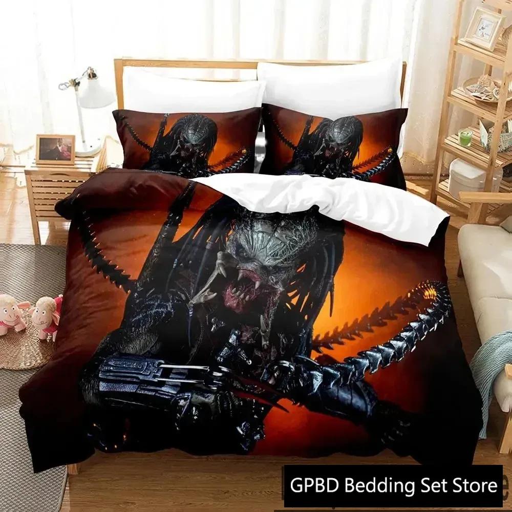3D Print Movie The Predator Comfortable Duvet Quilt Cover Pillowcase Bedding Set Children Bedroom Decoration Home Textile