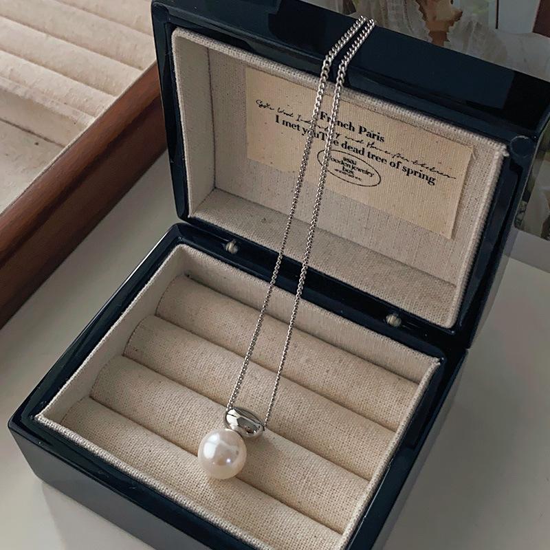 

Жемчужное ожерелье, Золотая цепочка на шею в виде бобов, Модная легкая роскошная цепочка на ключицу в стиле феи, Цепочка для свитера в стиле французского романтического темперамента